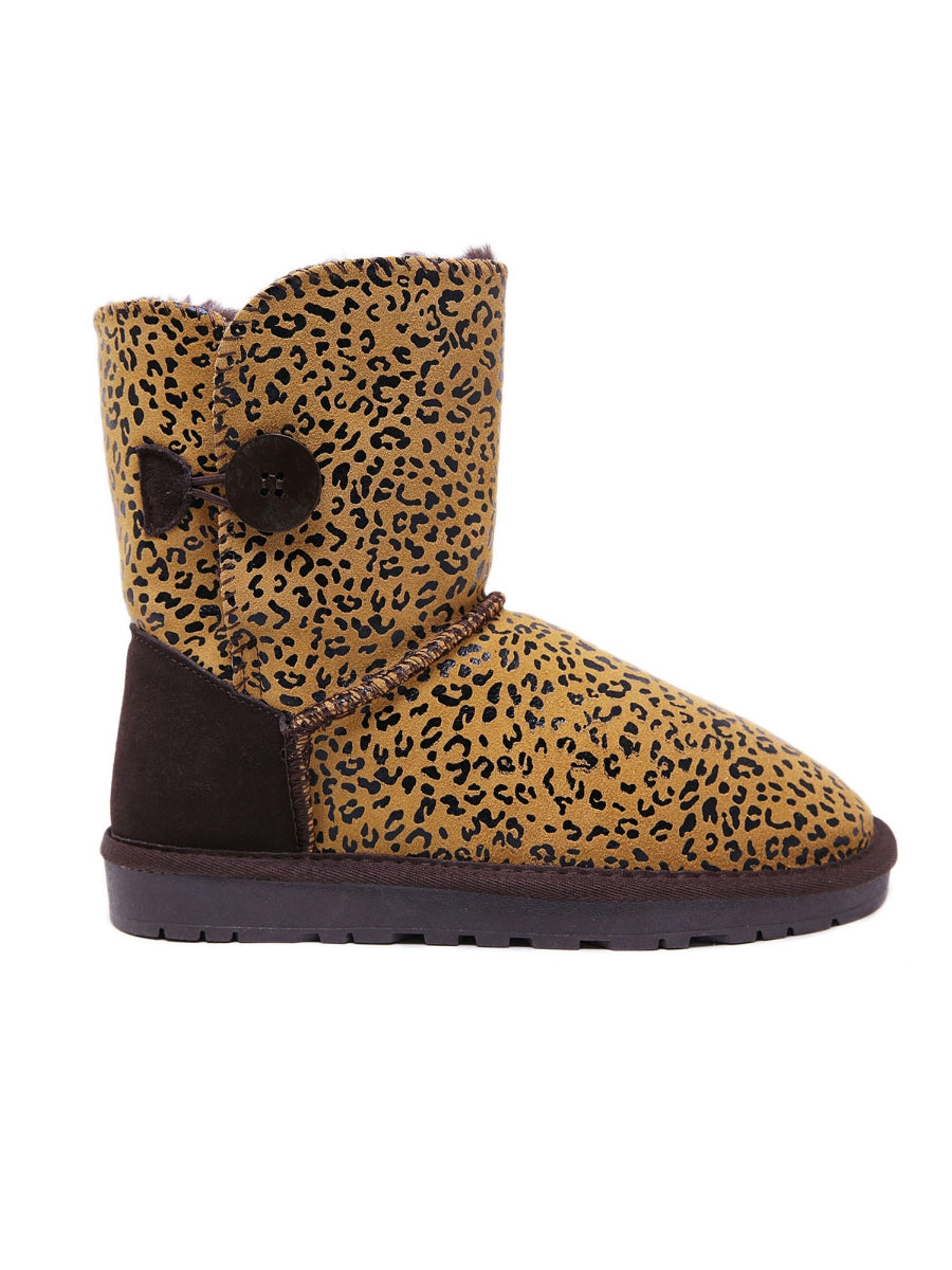 UGG Faux Fur-Lined Side Button Shearling Boots
