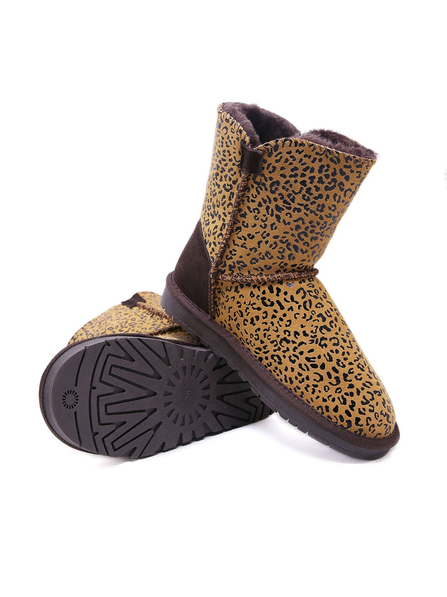 UGG Faux Fur-Lined Side Button Shearling Boots