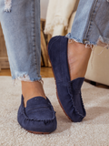 UGG Leather Suede Moccasin Loafer - Navy