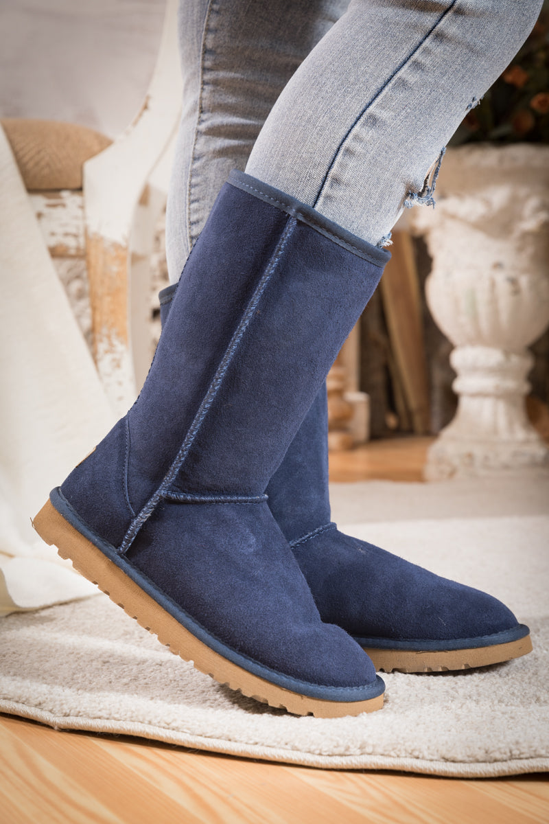 UGG Classic Suede Mid-Length boots - Navy