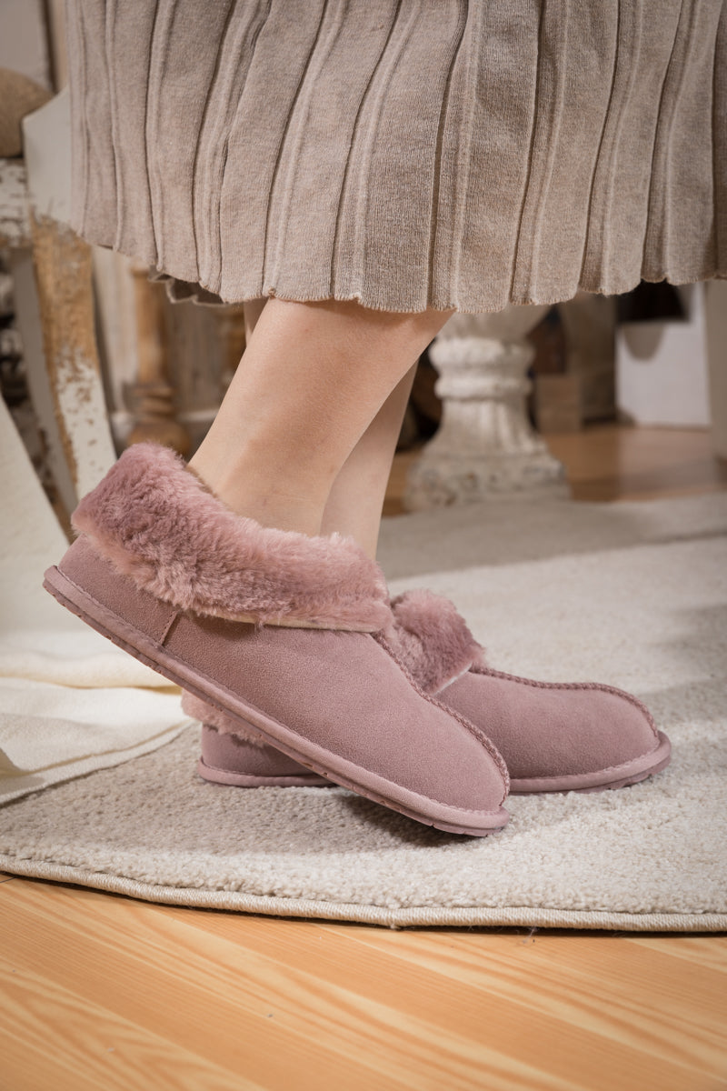 UGG Wool-Lined Suede Tasman Slipper Loafer - Pink