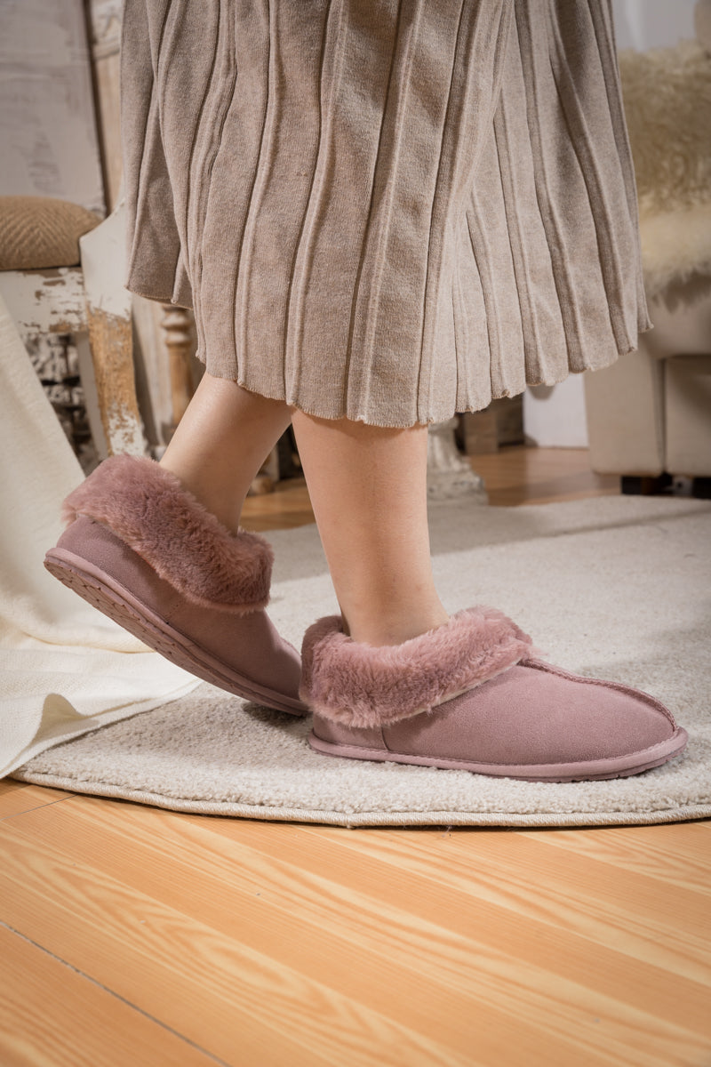 UGG Wool-Lined Suede Tasman Slipper Loafer - Pink