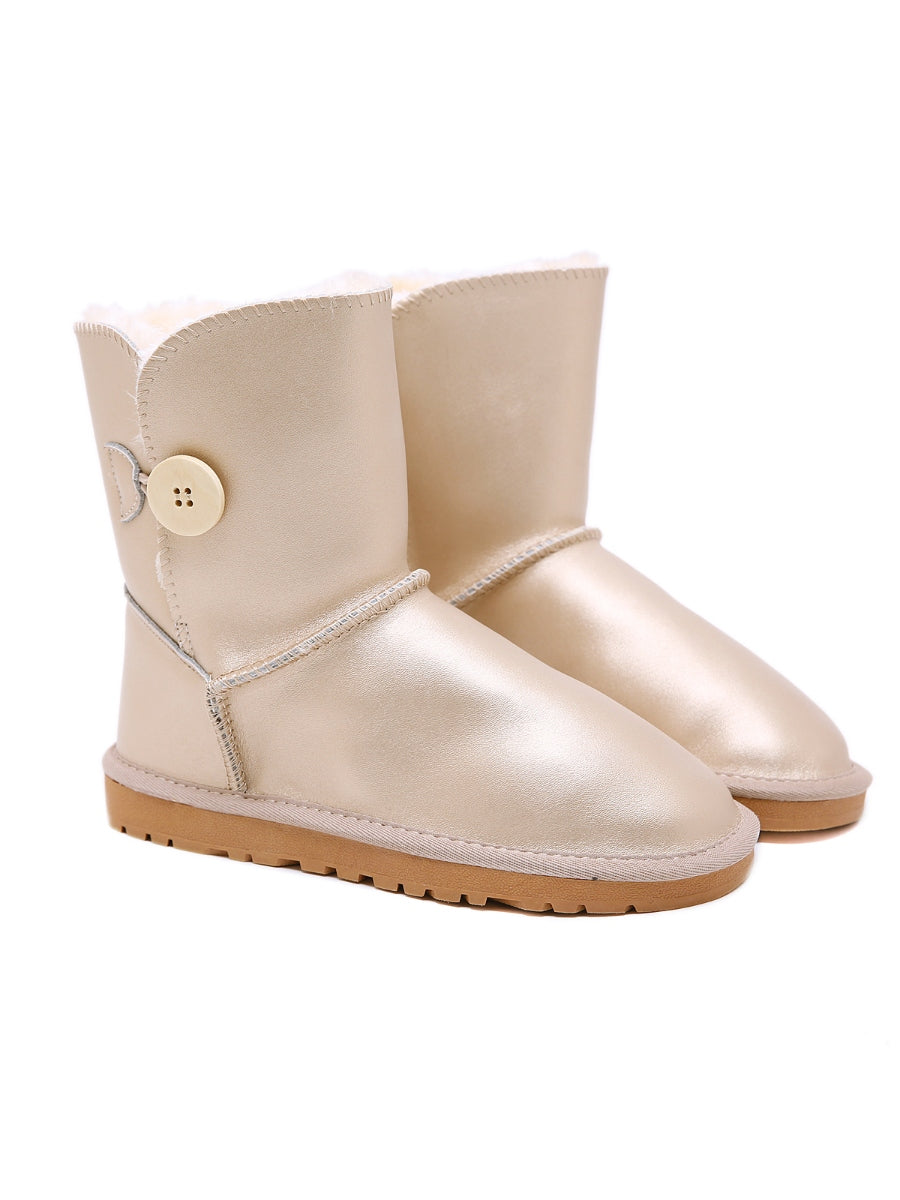 UGG Faux Fur-Lined Side Button Shearling Boot