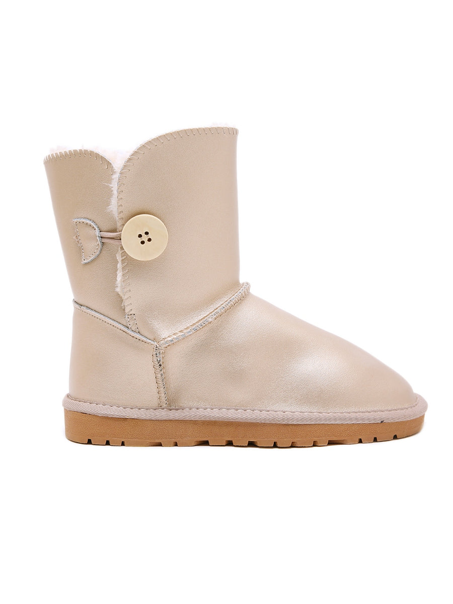 UGG Faux Fur-Lined Side Button Shearling Boot