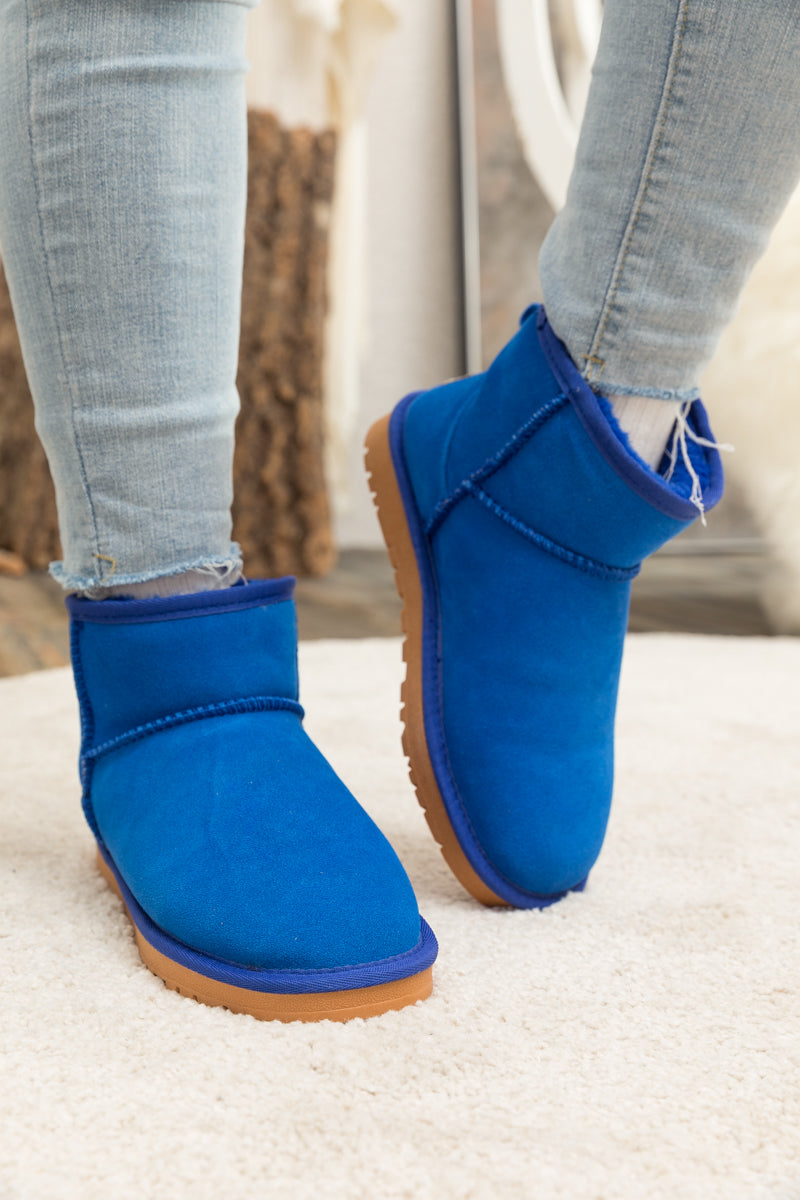UGG Faux Fur-Lined Classic Short UGG Boots - Blue