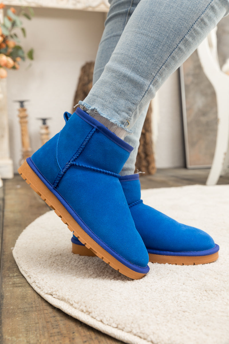 UGG Faux Fur-Lined Classic Short UGG Boots - Blue