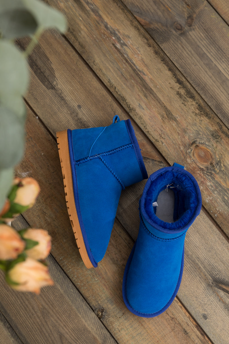 UGG Faux Fur-Lined Classic Short UGG Boots - Blue