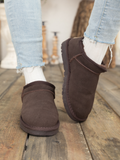 UGG Faux-Fur-Lined Suede Tasman Ankle Boot - Chocolate