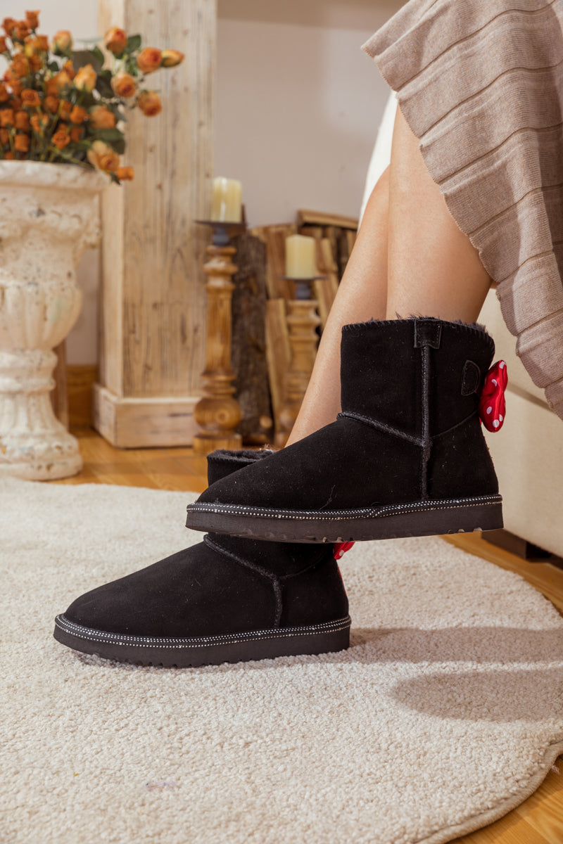 UGG Polka Dot Ribbon Bow Suede Boots