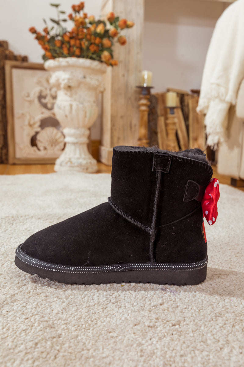 UGG Polka Dot Ribbon Bow Suede Boots