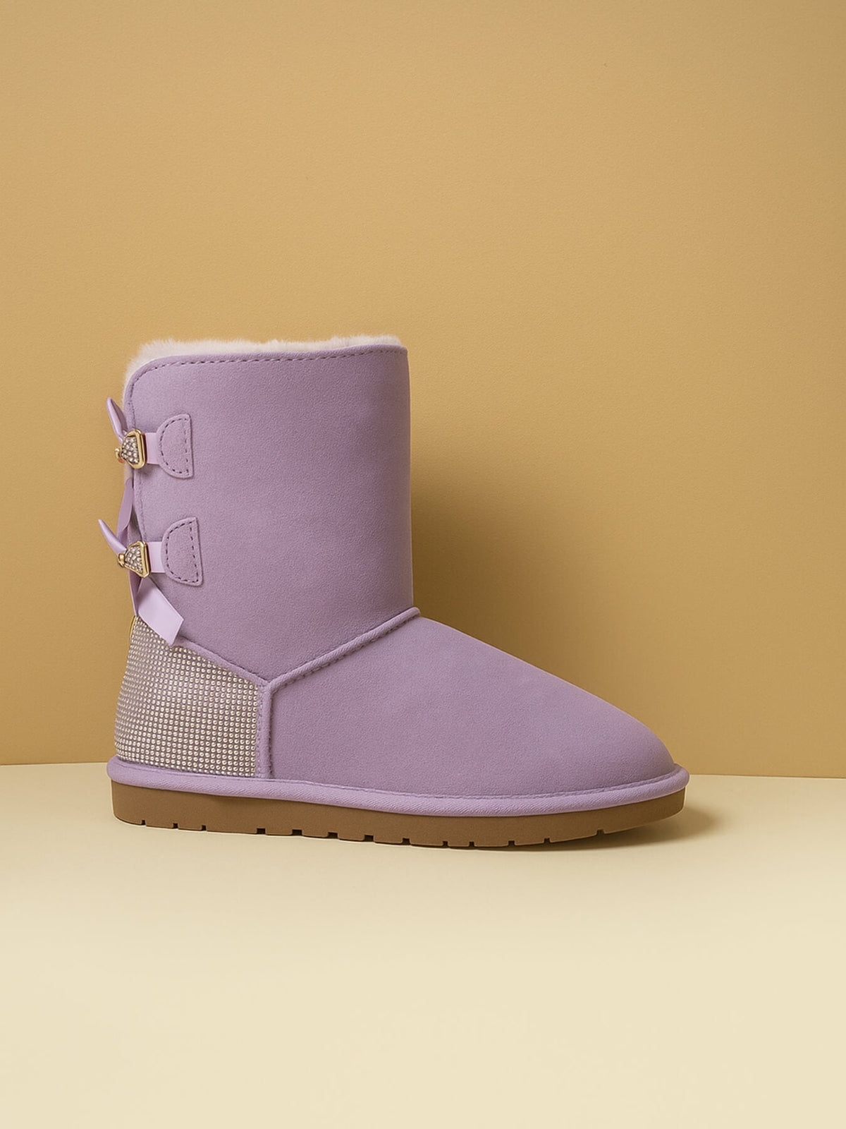 UGG Rhinestone Dual Bailey Bow Glam UGG Boots - Lilac