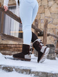 UGG Rhinestone Dual Bailey Bow Glam UGG Boots - Chocolate
