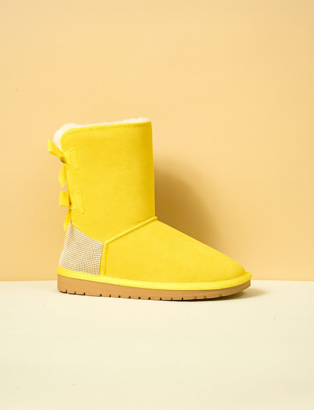 UGG Rhinestone Dual Bailey Bow Glam UGG Boots - Yellow