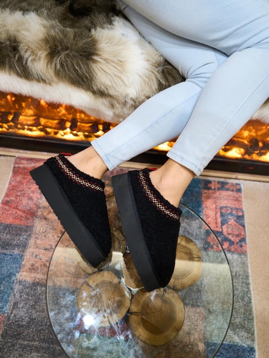 UGG Shepherd Tasman Platform Bootie - Black