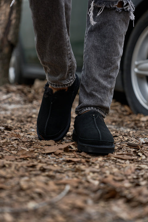 UGG Brisk Feels Wool Blend Slipper Boot - Black