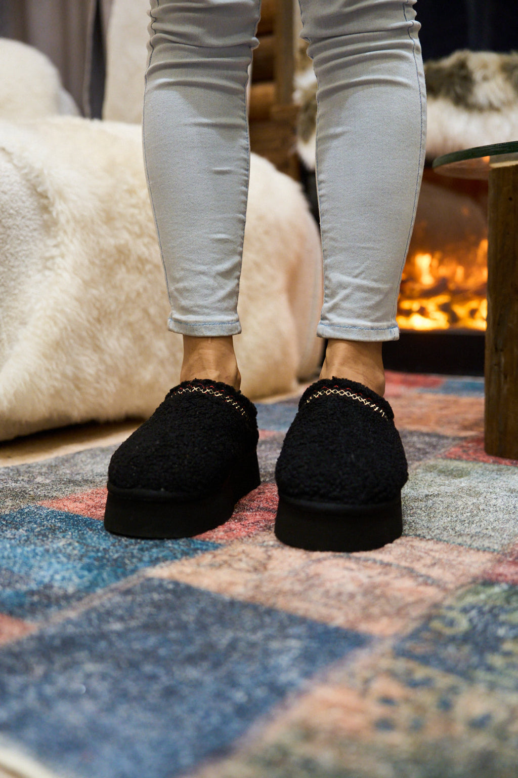 UGG Shepherd Tasman Platform Bootie - Black