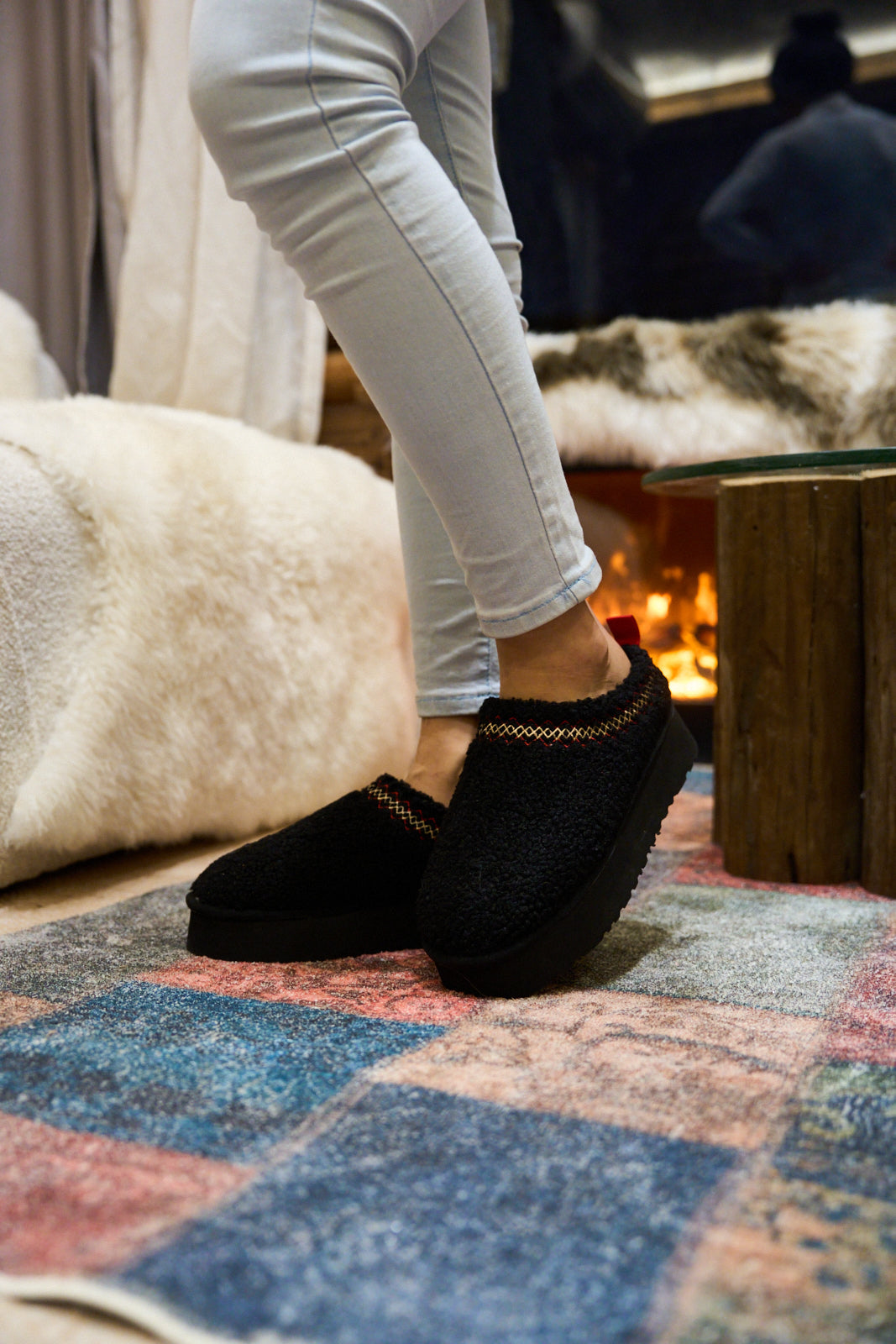UGG Shepherd Tasman Platform Bootie - Black