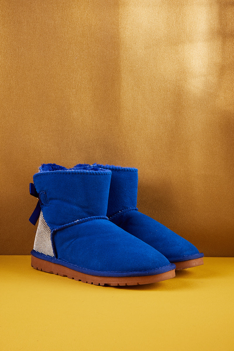 UGG Rhinestone Bailey Bow Sequin UGG Boots - Blue