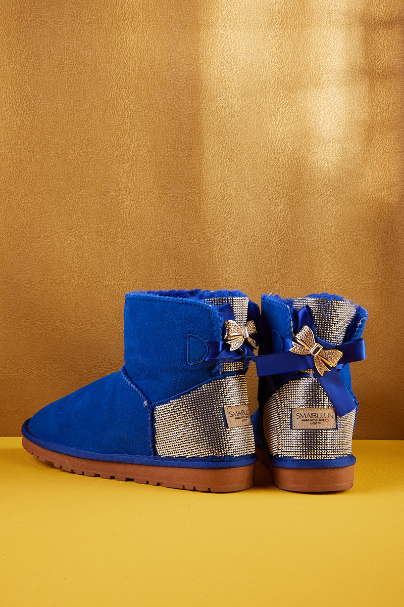 UGG Rhinestone Bailey Bow Sequin UGG Boots - Blue