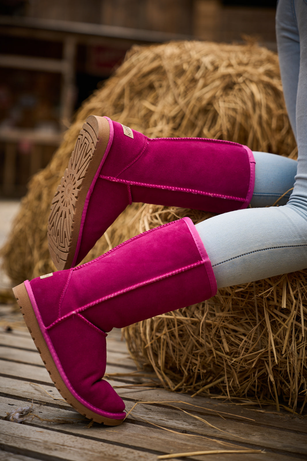 UGG Classic Suede Mid-Length boots - Fuchsia