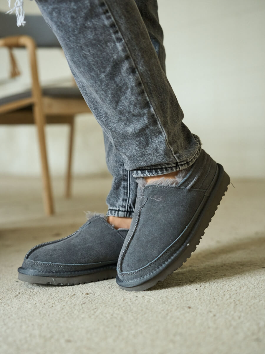 UGG Brisk Feels Wool Blend Slipper Boot - Grey