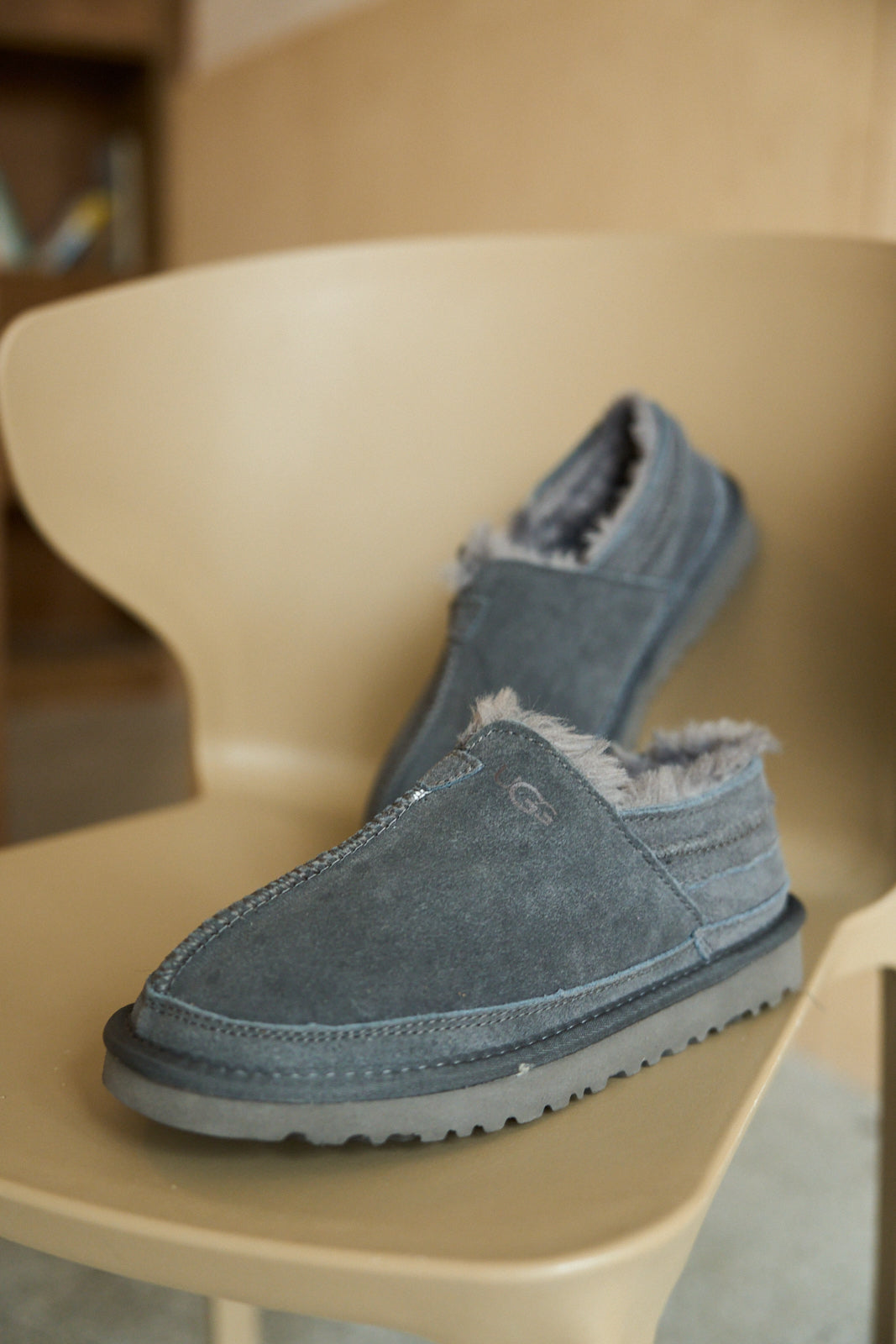 UGG Brisk Feels Wool Blend Slipper Boot - Grey