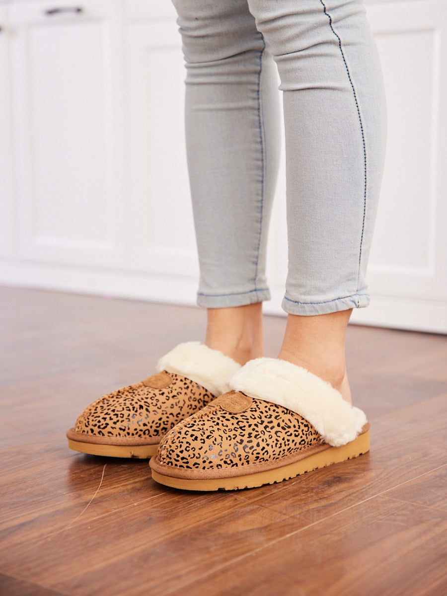 UGG Stefanie Leopard Faux Fur Slipper