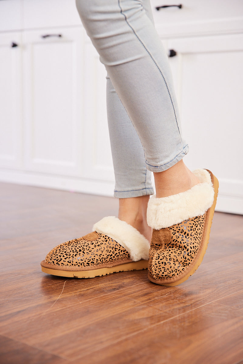 UGG Stefanie Leopard Faux Fur Slipper