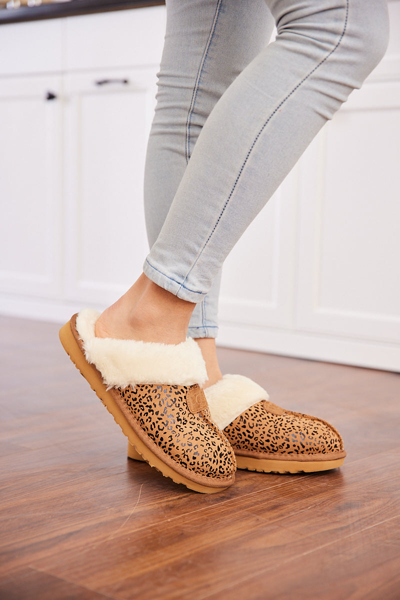 UGG Stefanie Leopard Faux Fur Slipper