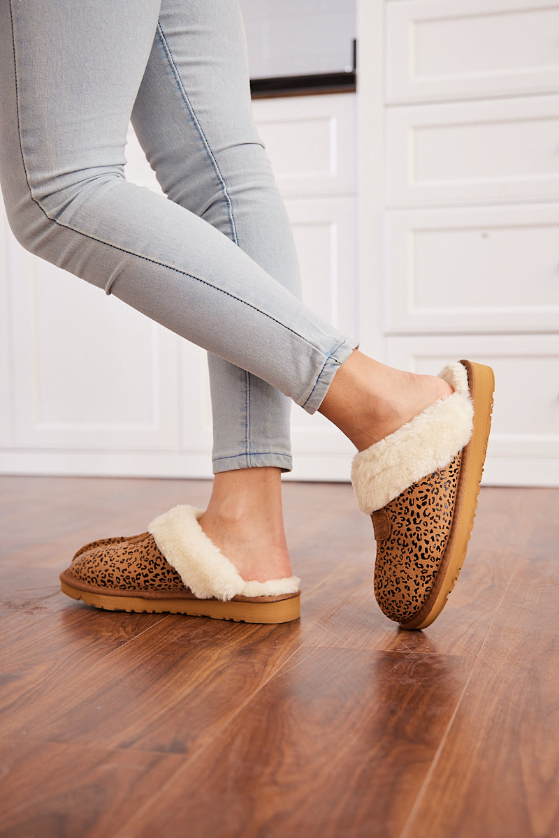 UGG Stefanie Leopard Faux Fur Slipper
