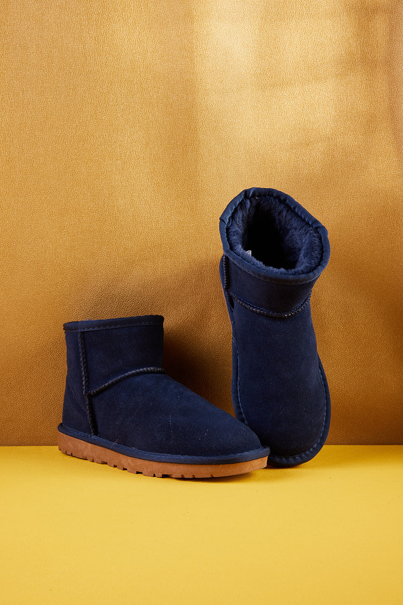 UGG Faux Fur-Lined Classic Short UGG Boots - Navy