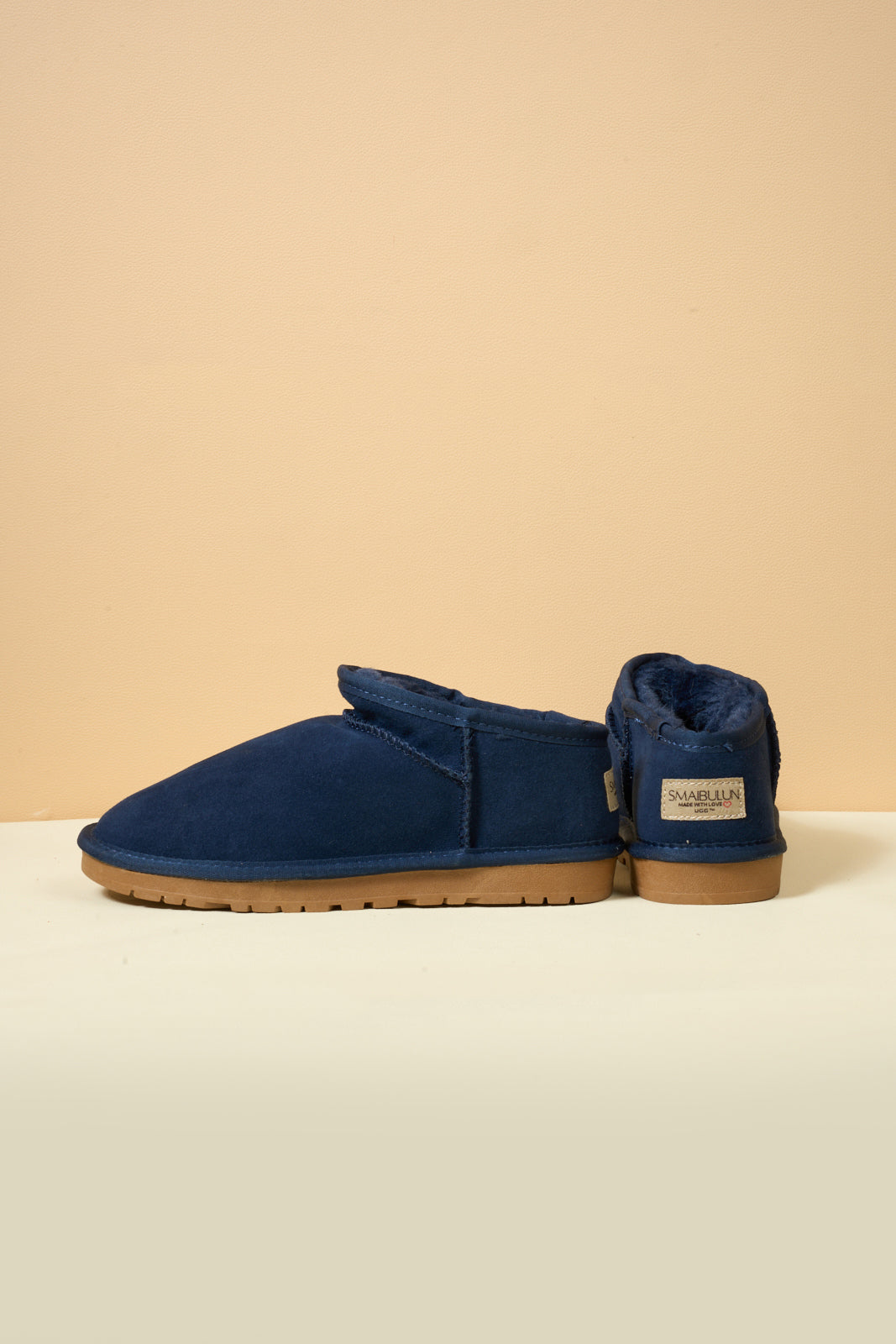 UGG Faux-Fur-Lined Suede Tasman Ankle Boot - Navy