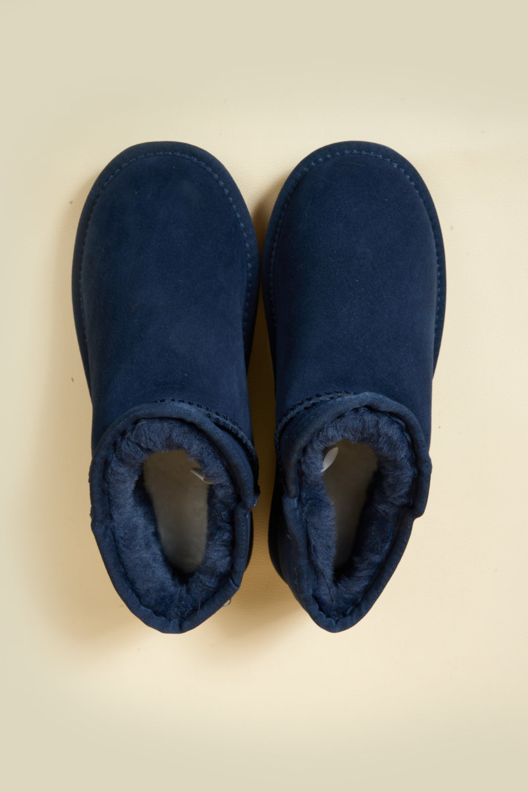 UGG Faux-Fur-Lined Suede Tasman Ankle Boot - Navy