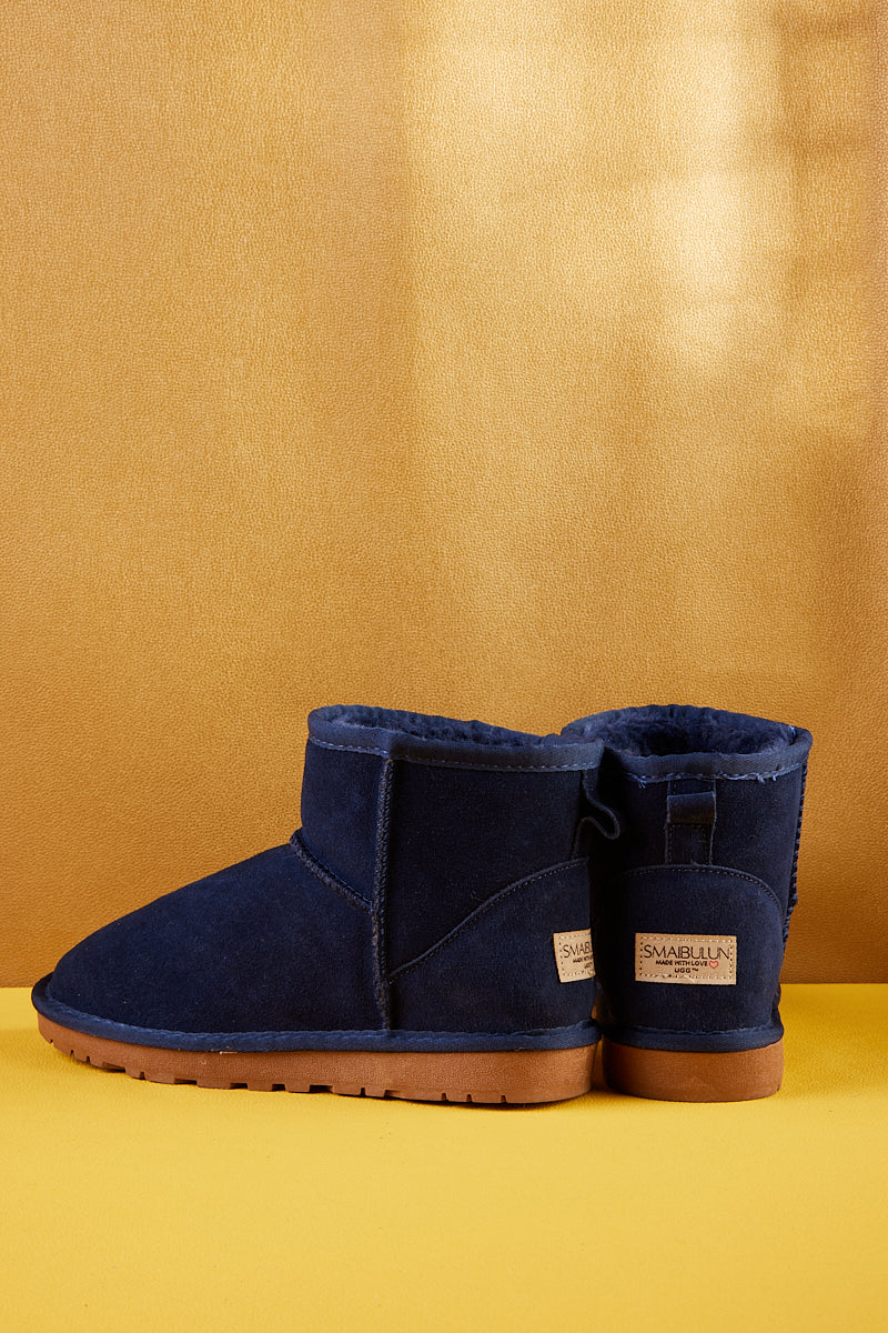 UGG Faux Fur-Lined Classic Short UGG Boots - Navy