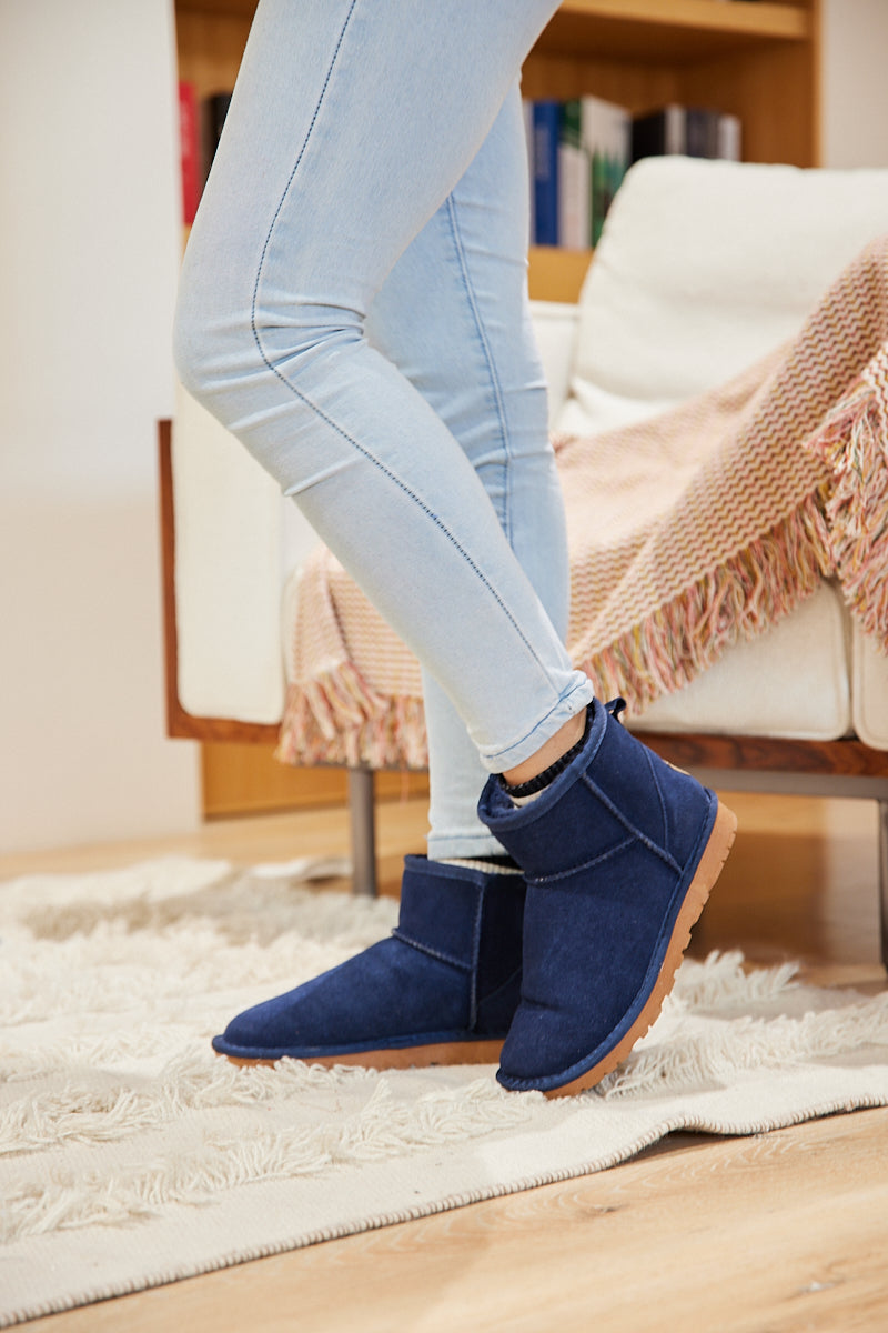 UGG Faux Fur-Lined Classic Short UGG Boots - Navy