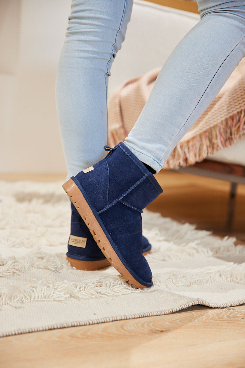 UGG Faux Fur-Lined Classic Short UGG Boots - Navy
