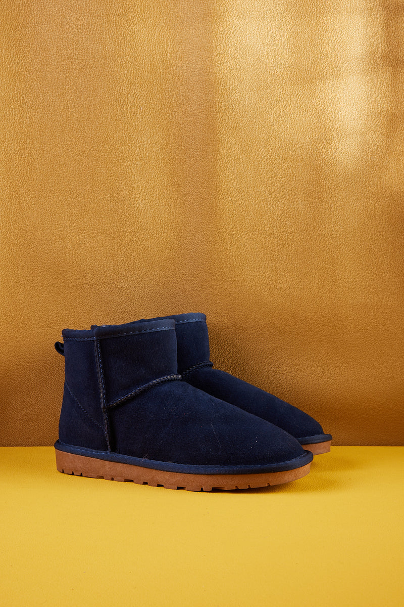 UGG Faux Fur-Lined Classic Short UGG Boots - Navy