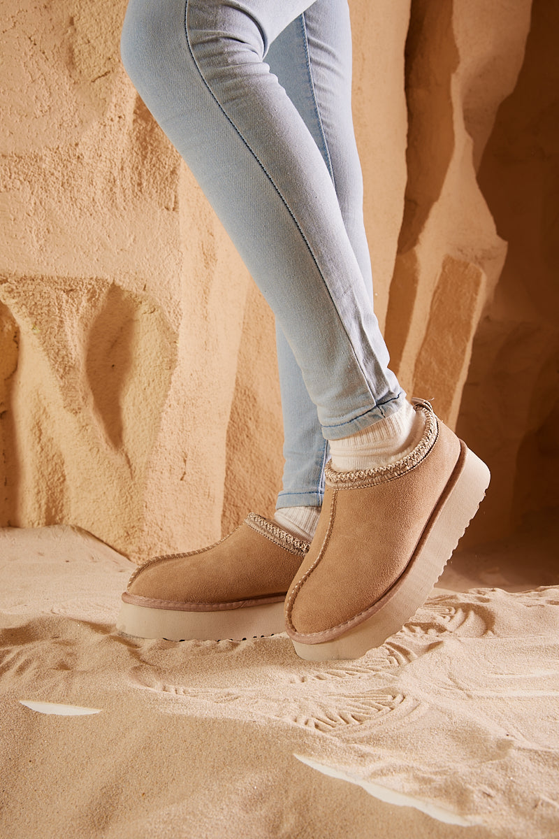 UGG Tassie X Tasman Platform Slipper Boot - Sand