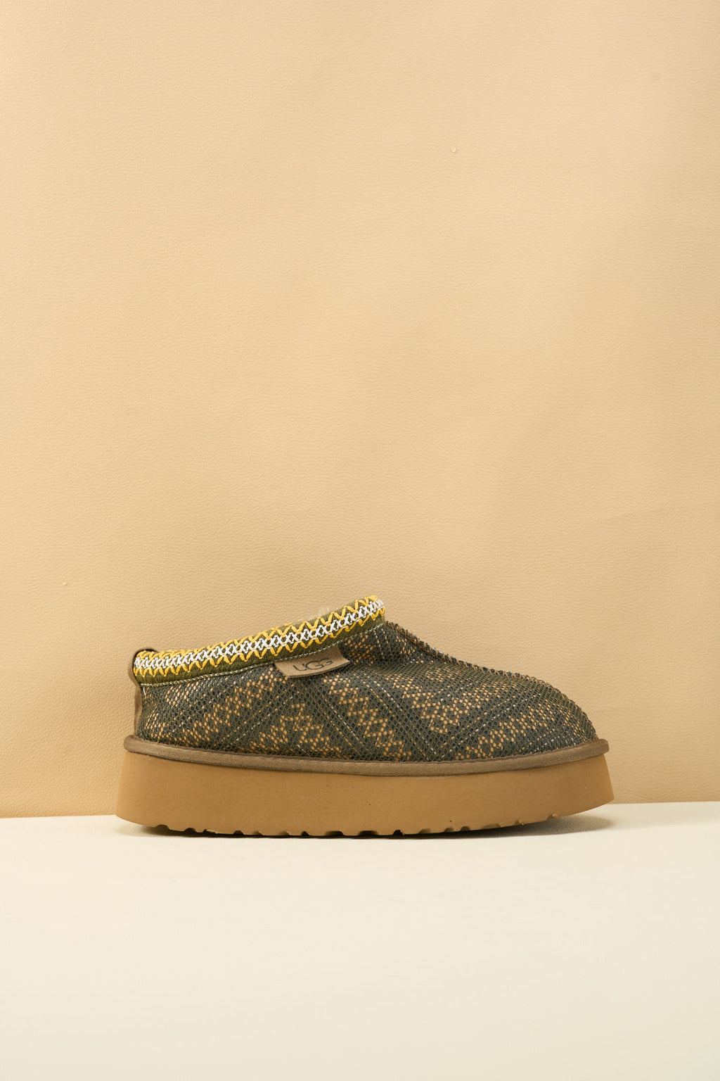 UGG Tasman in Labyrinth Platform Bootie - Olive