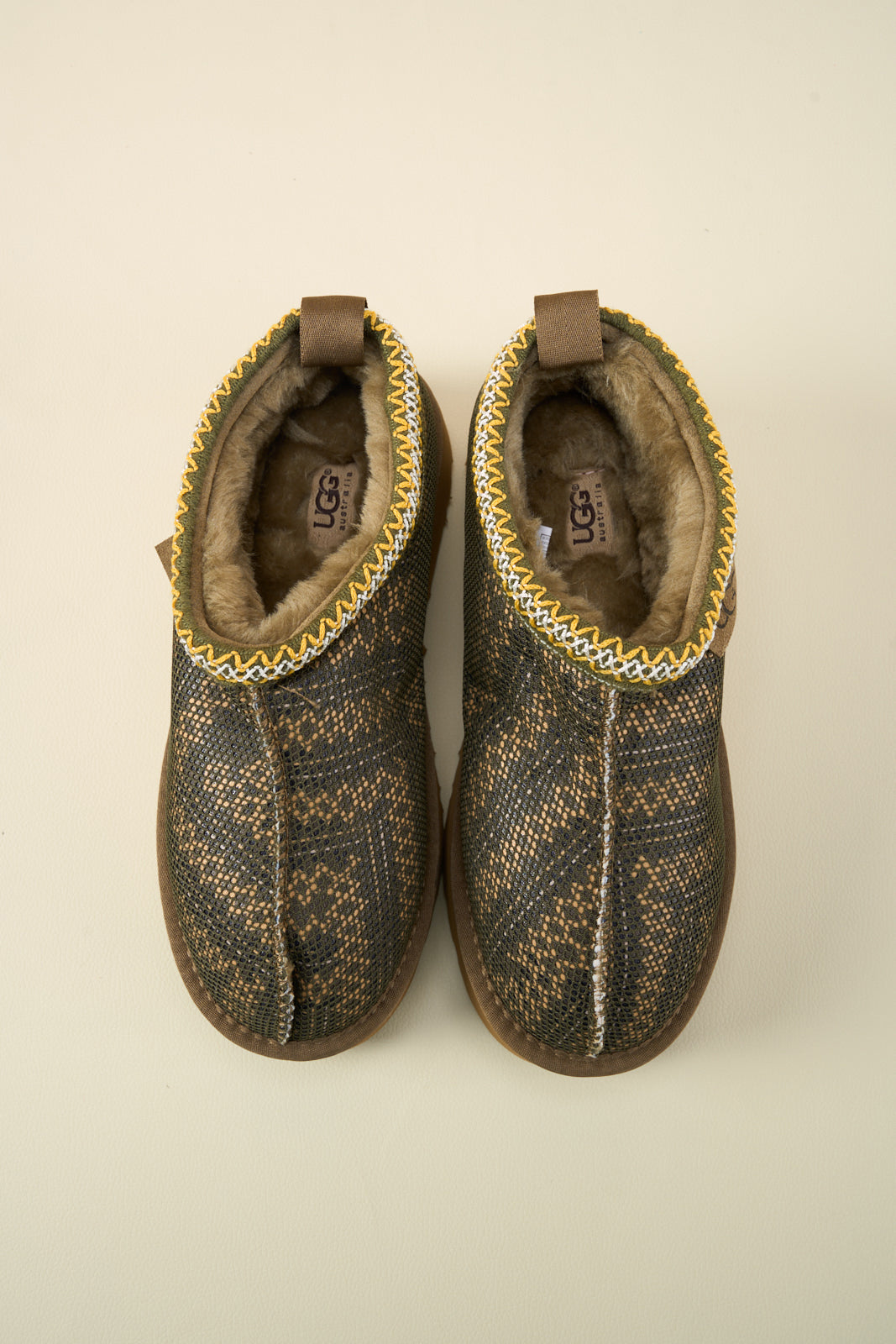 UGG Tasman in Labyrinth Platform Bootie - Olive