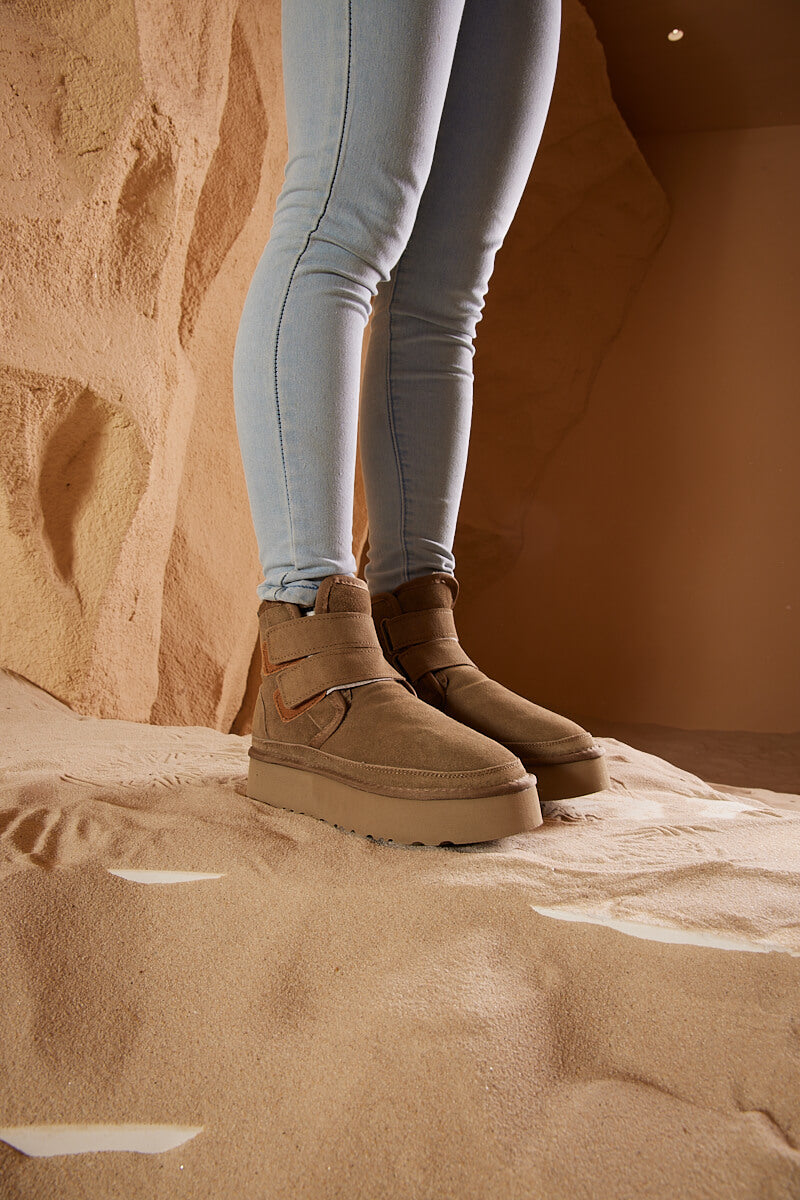 UGG Arlene Suede Platform Boots - Olive