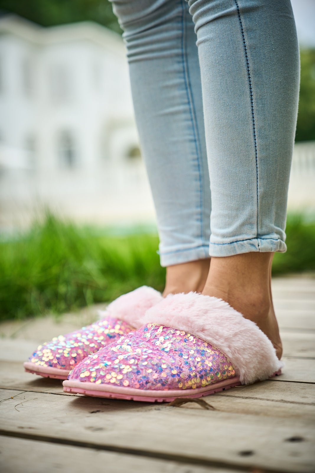UGG Cozy Day Glam Sequins Slipper - Pink