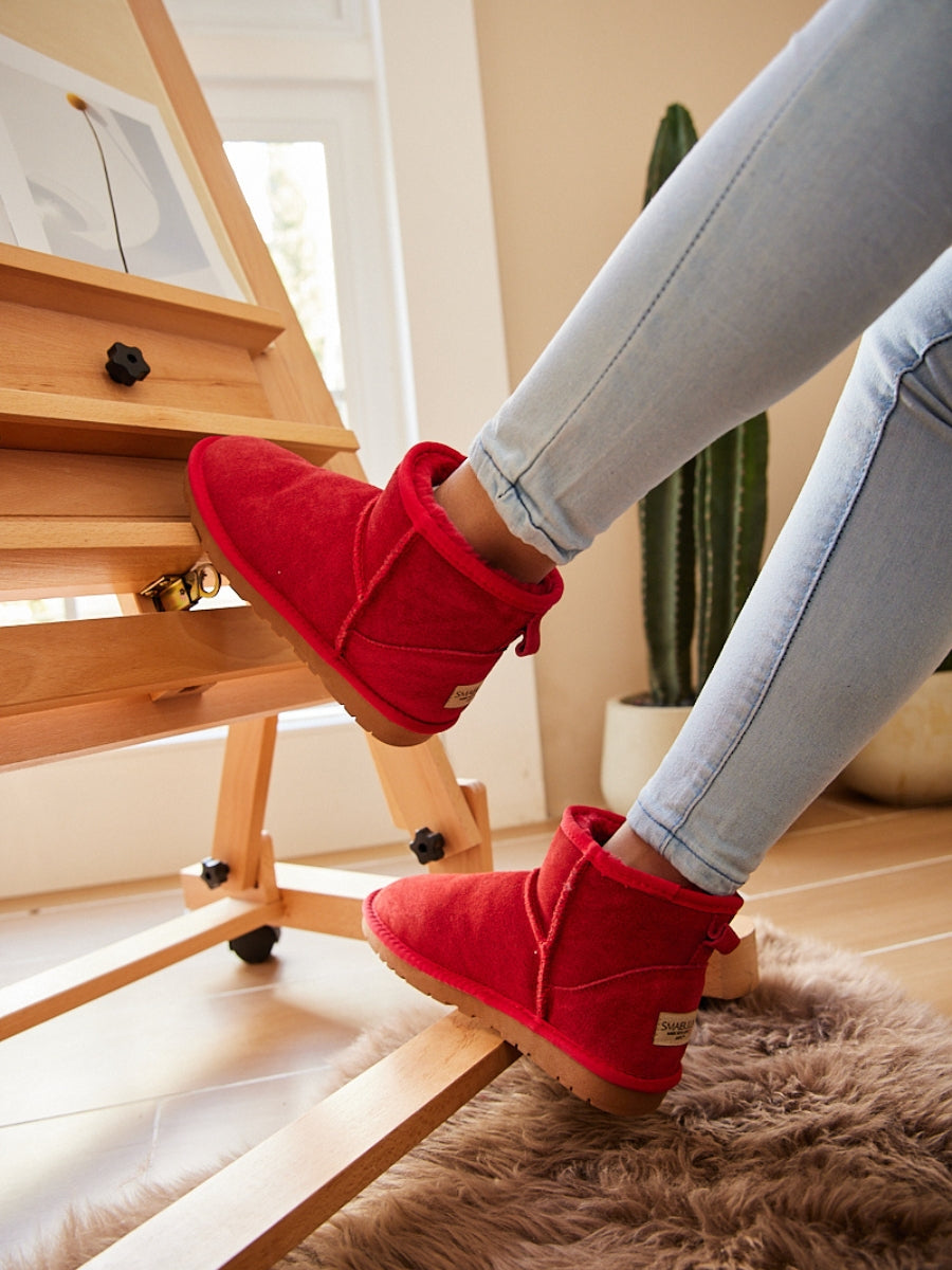 UGG Faux Fur-Lined Classic Short UGG Boots - Red