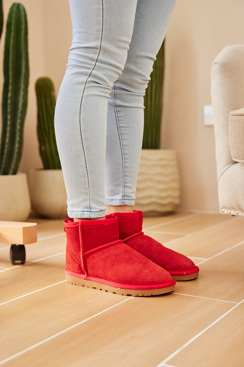 UGG Faux Fur-Lined Classic Short UGG Boots - Red
