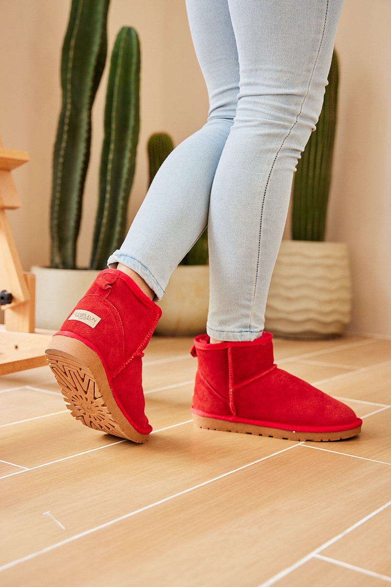 UGG Faux Fur-Lined Classic Short UGG Boots - Red