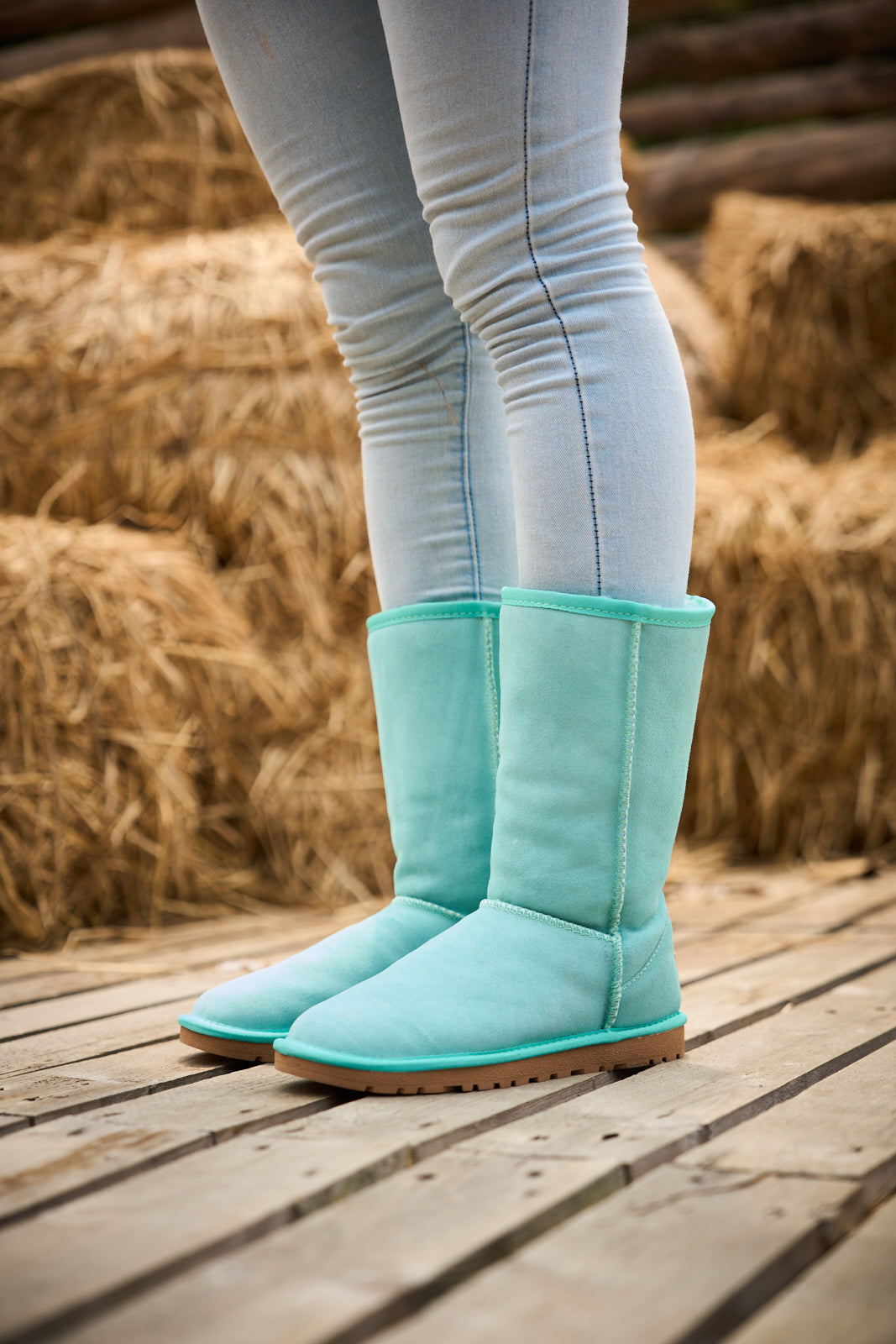 UGG Classic Suede Mid-Length boots - Turquoise