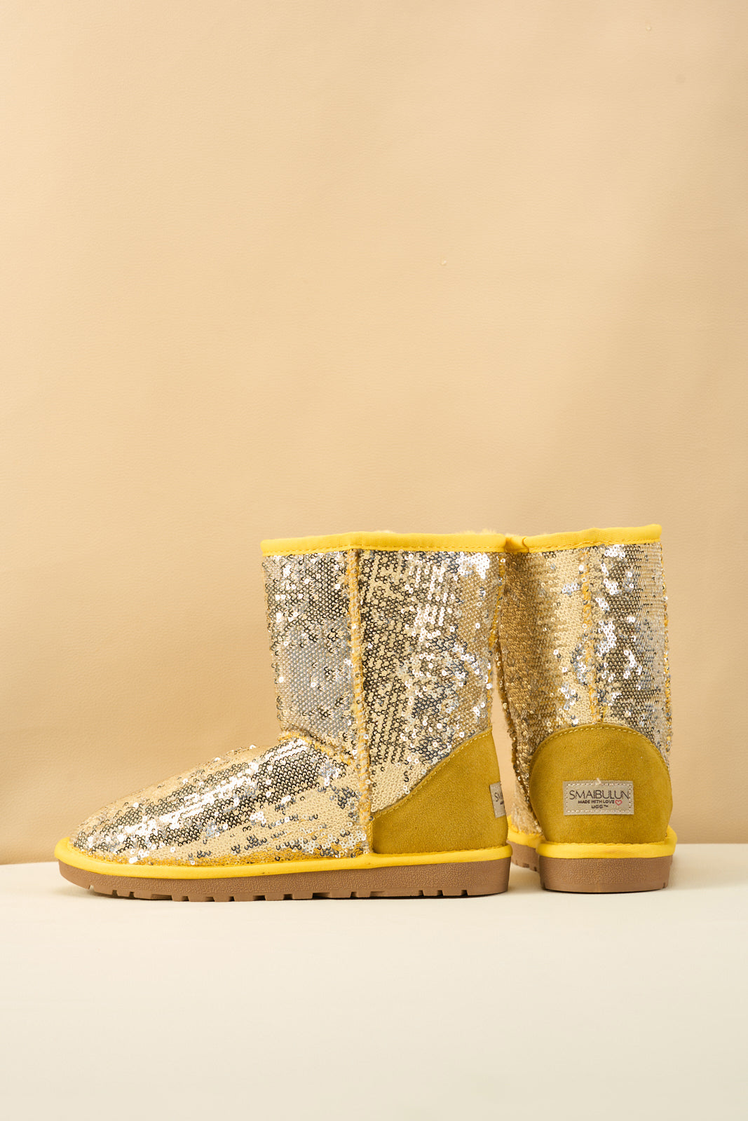 UGG Dallas Glam Sequin Shearling Boots - Yellow