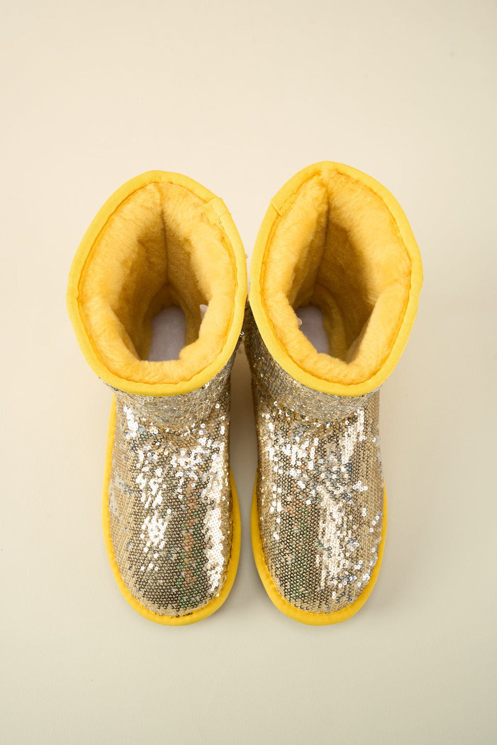 UGG Dallas Glam Sequin Shearling Boots - Yellow